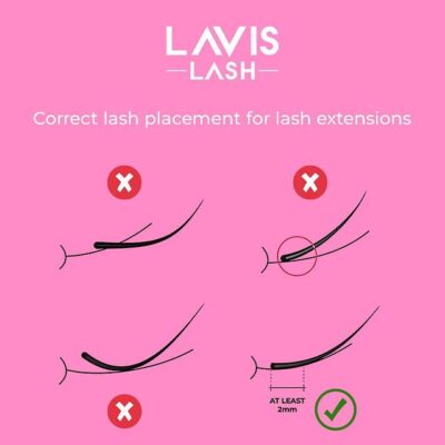 Common Mistakes Made by Lash Artists- LavisLash- Improper Lash Placement