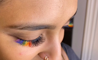 colored lashes for lgbt pride month